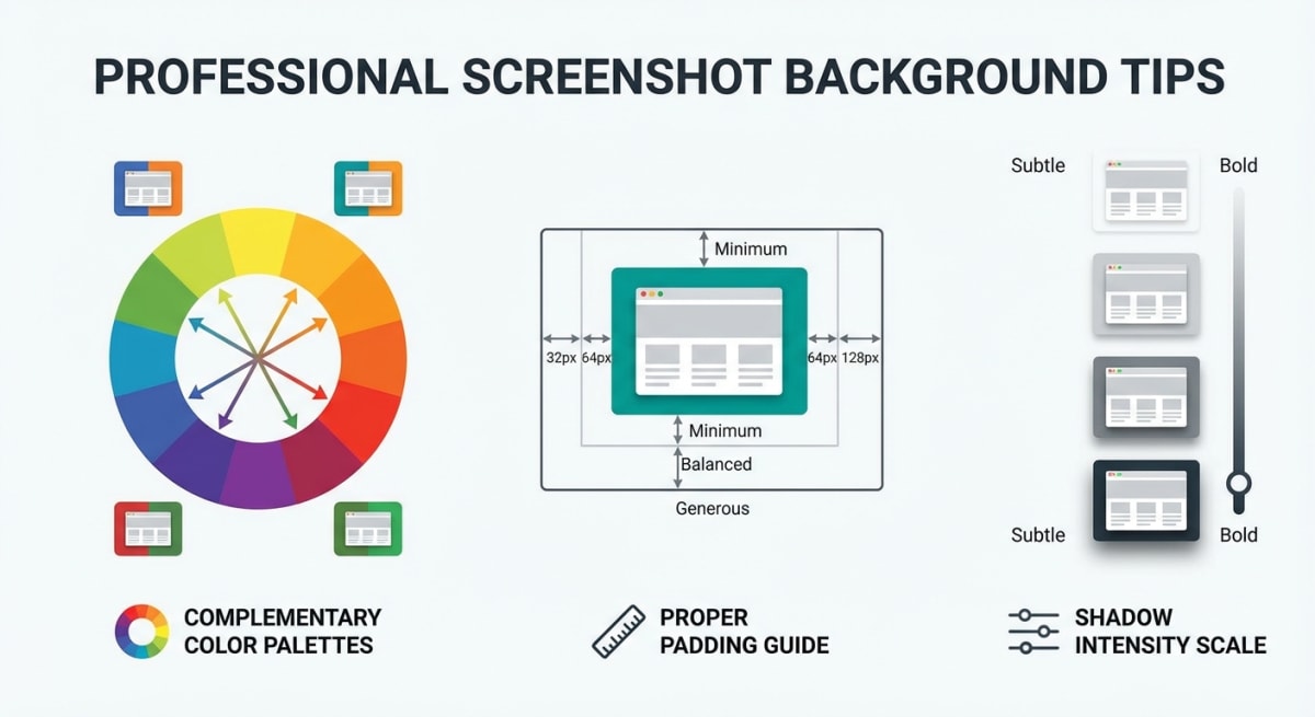Screenshot background design tips