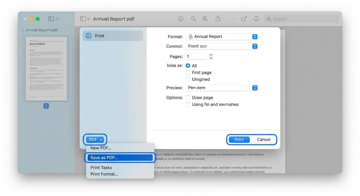Using Preview to convert screenshots to PDF