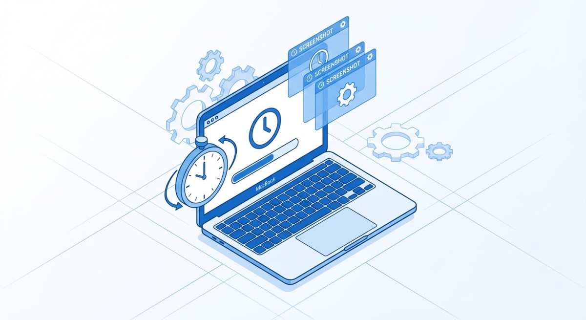 Automated screenshot capture concept on Mac