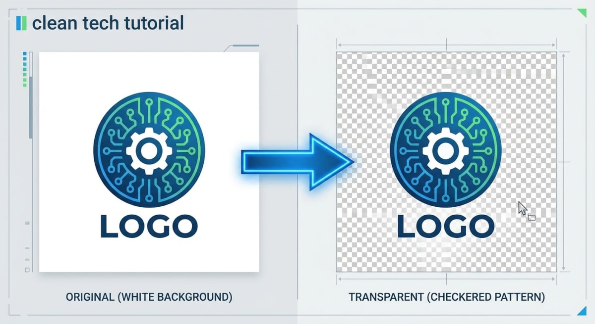 Side-by-side comparison of background removal versus opacity adjustment