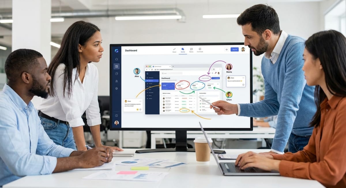Team collaboration markup workflow with shared annotations