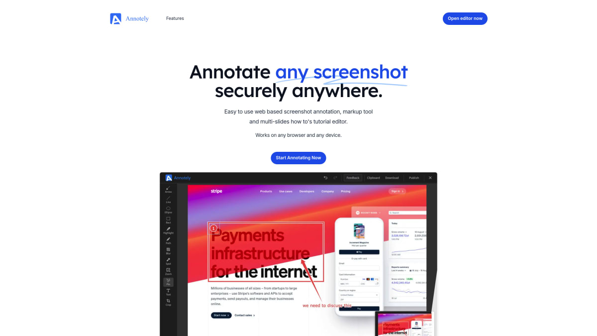 Annotely free online annotation tool