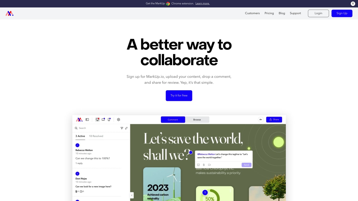 Markup.io team annotation platform