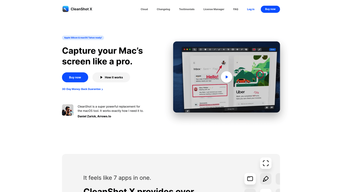 CleanShot X screenshot and markup tool