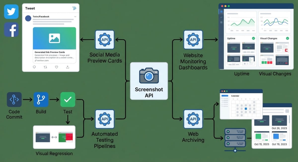 Common screenshot API use cases for developers