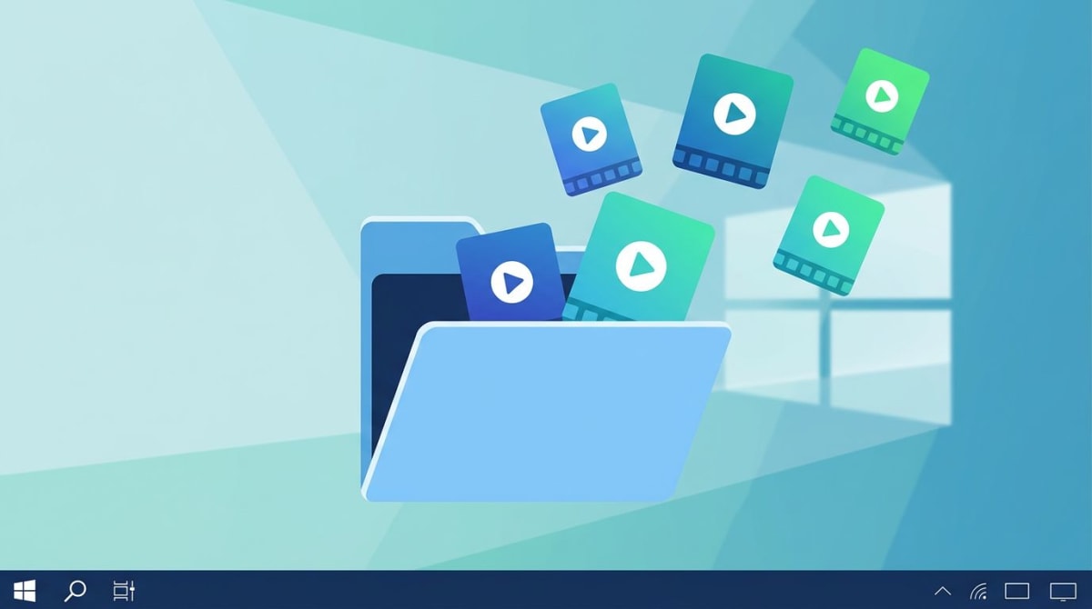 Windows folder showing saved video recordings