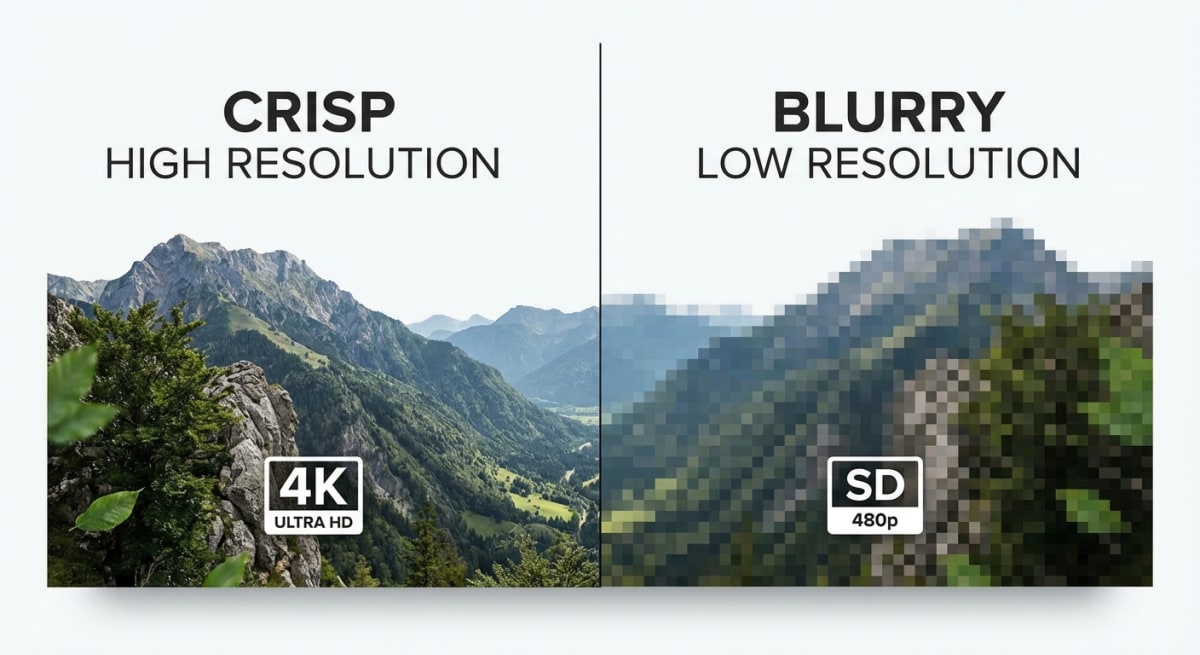 Comparison showing Retina high-resolution versus standard resolution screenshot quality