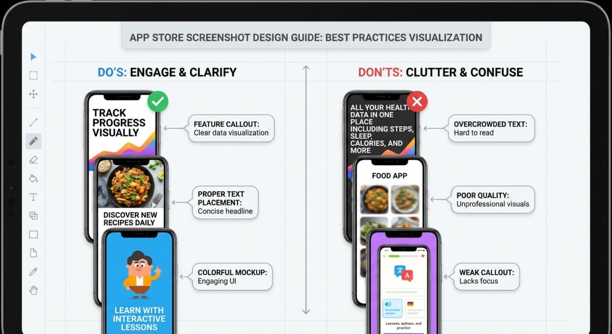 App Store screenshot design best practices