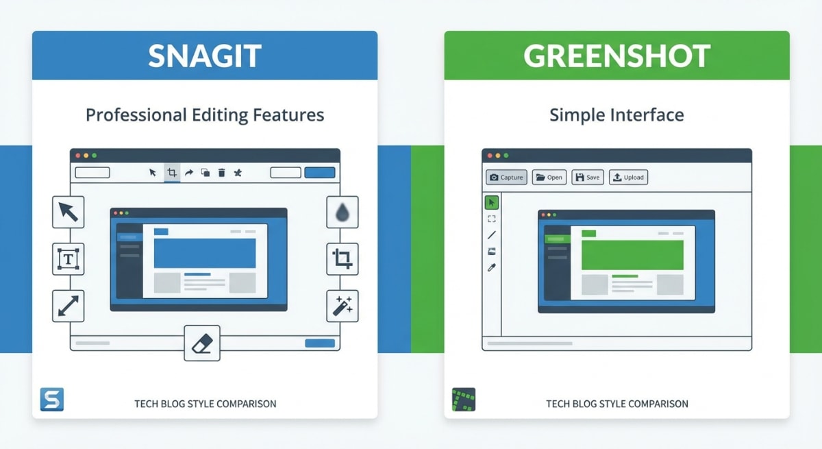 Snagit vs Greenshot comparison overview