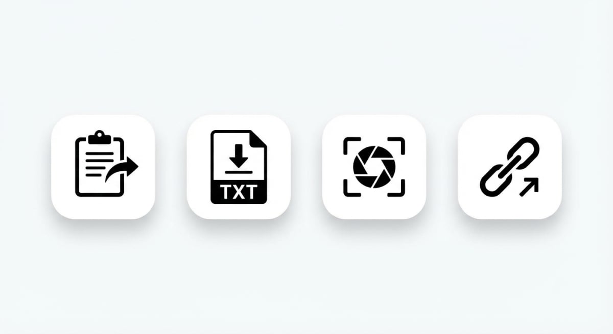 Export options for text comparison results