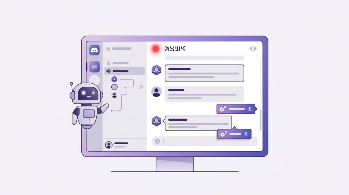 Craig bot commands in a Discord text channel with the bot joining a voice channel