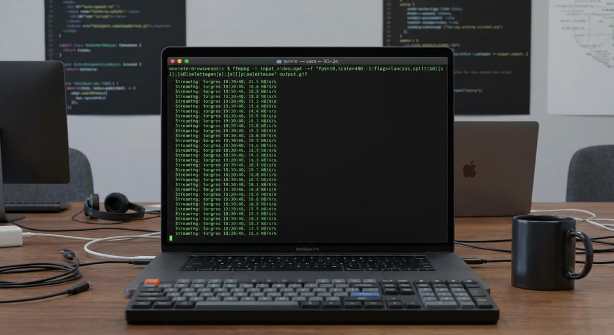 FFmpeg terminal command for video to GIF conversion