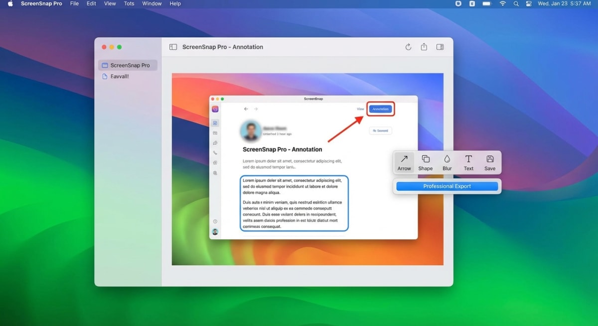 ScreenSnap Pro annotation features