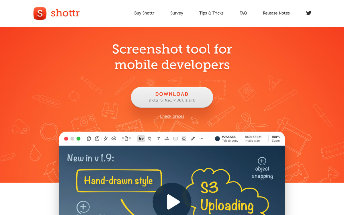 Shottr homepage