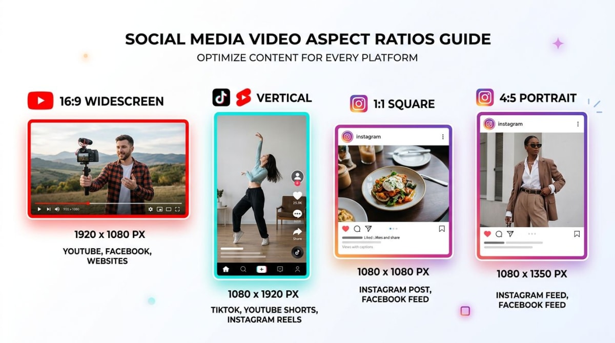 Seitenverhältnis-Leitfaden für YouTube-, TikTok-, Instagram- und Slack-Videos