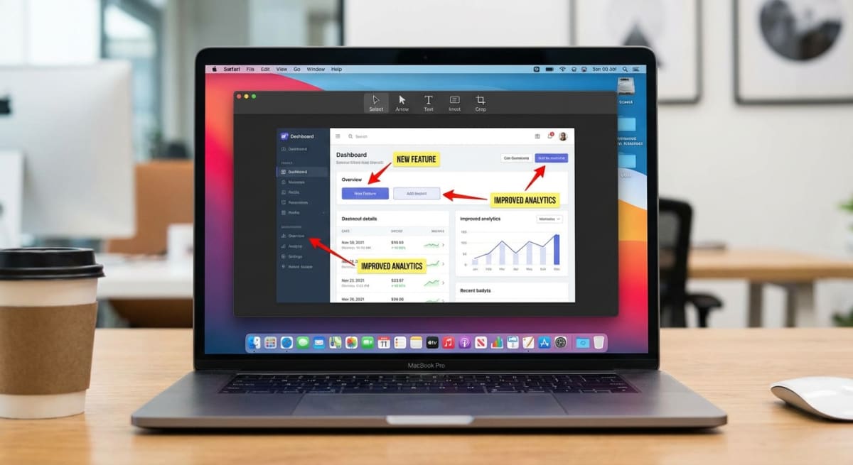 Screenshot annotation workflow with professional tools