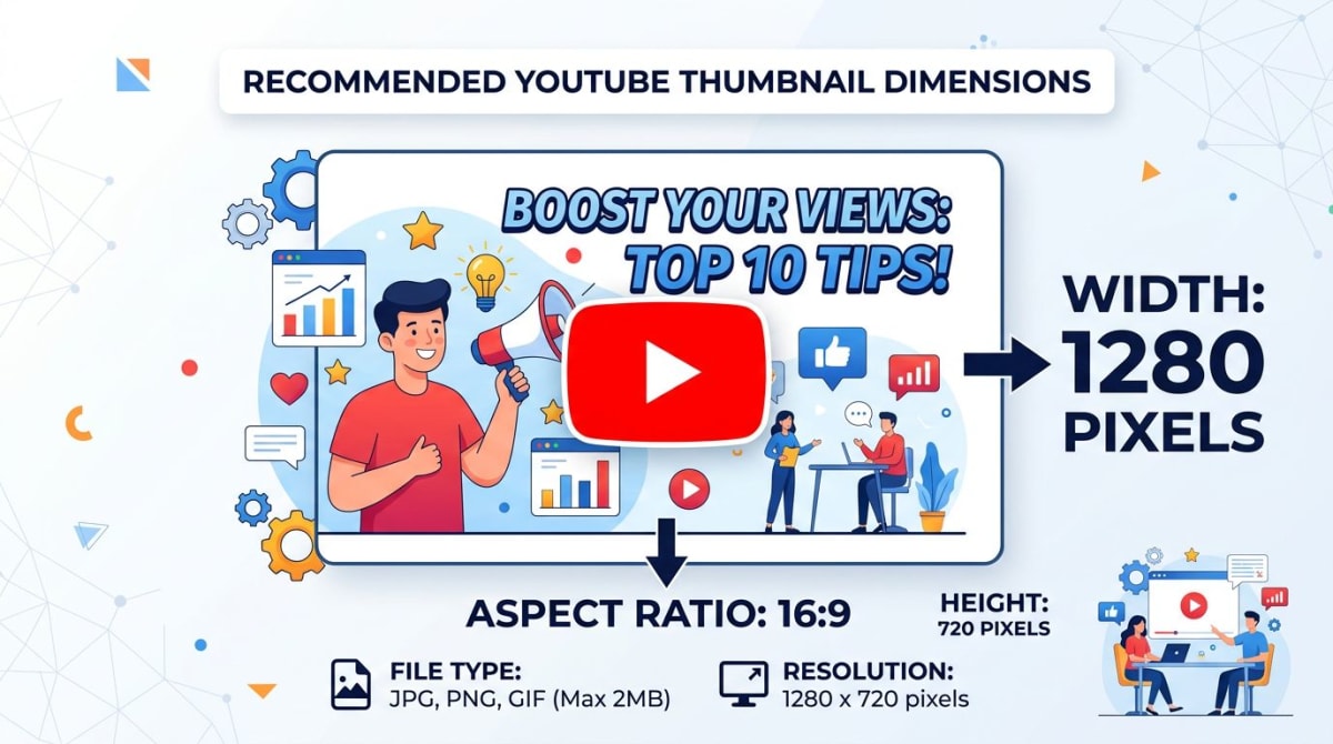 YouTube Thumbnail Size 2026: Dimensions, Limits & Tips