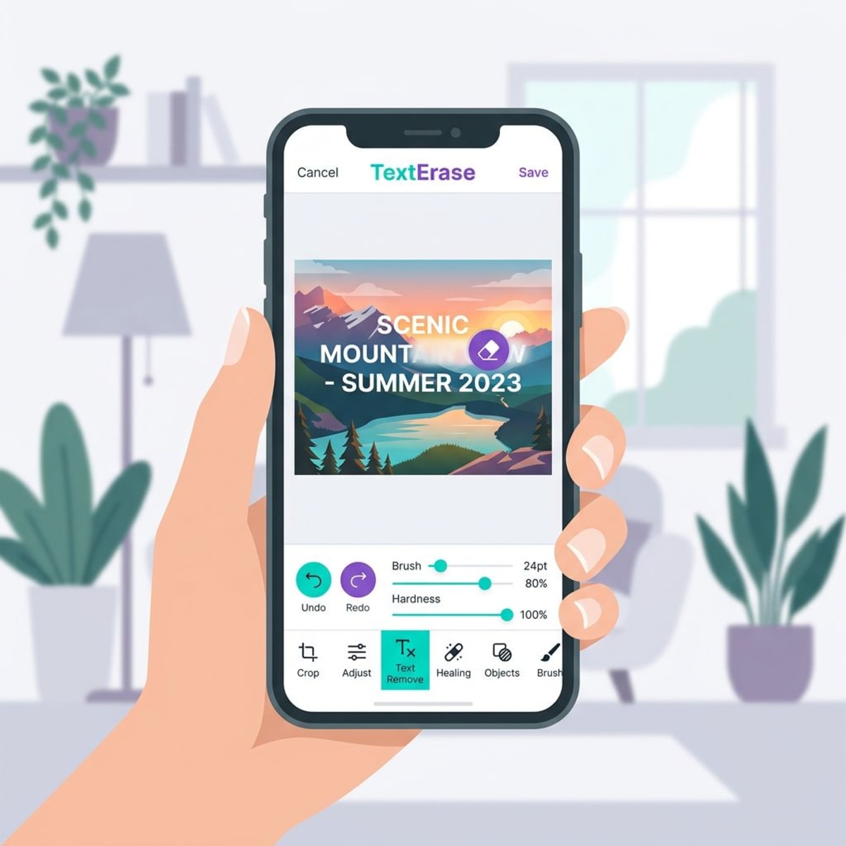 Mobile apps for removing text from images
