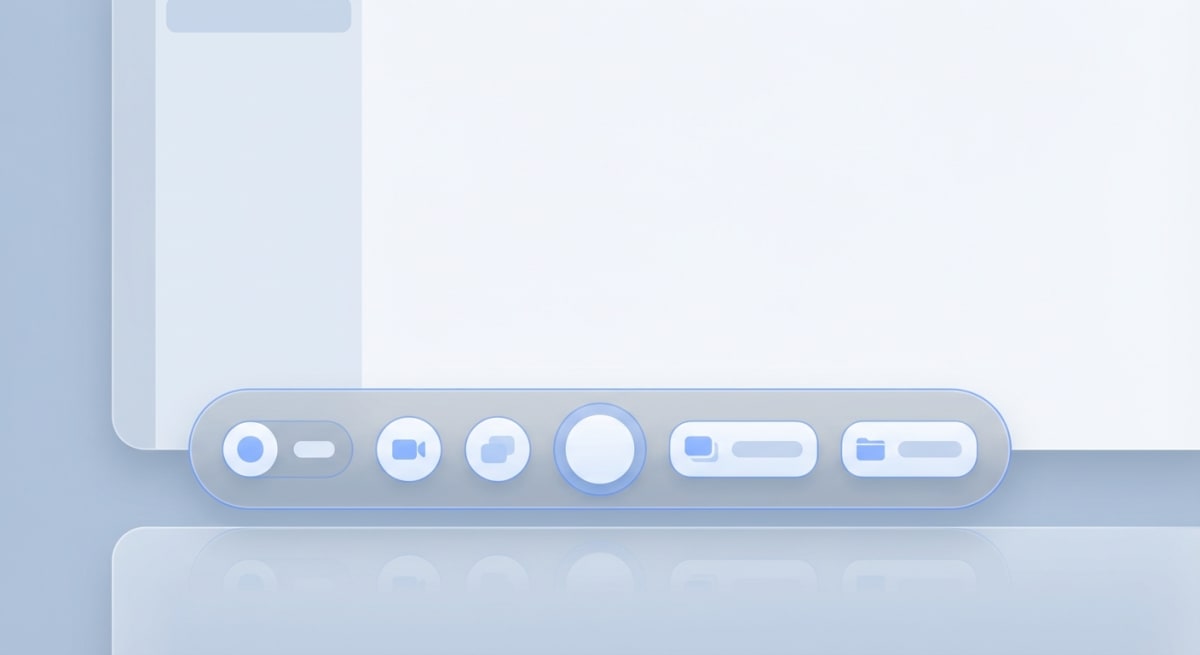 Mac Screenshot app toolbar with capture options