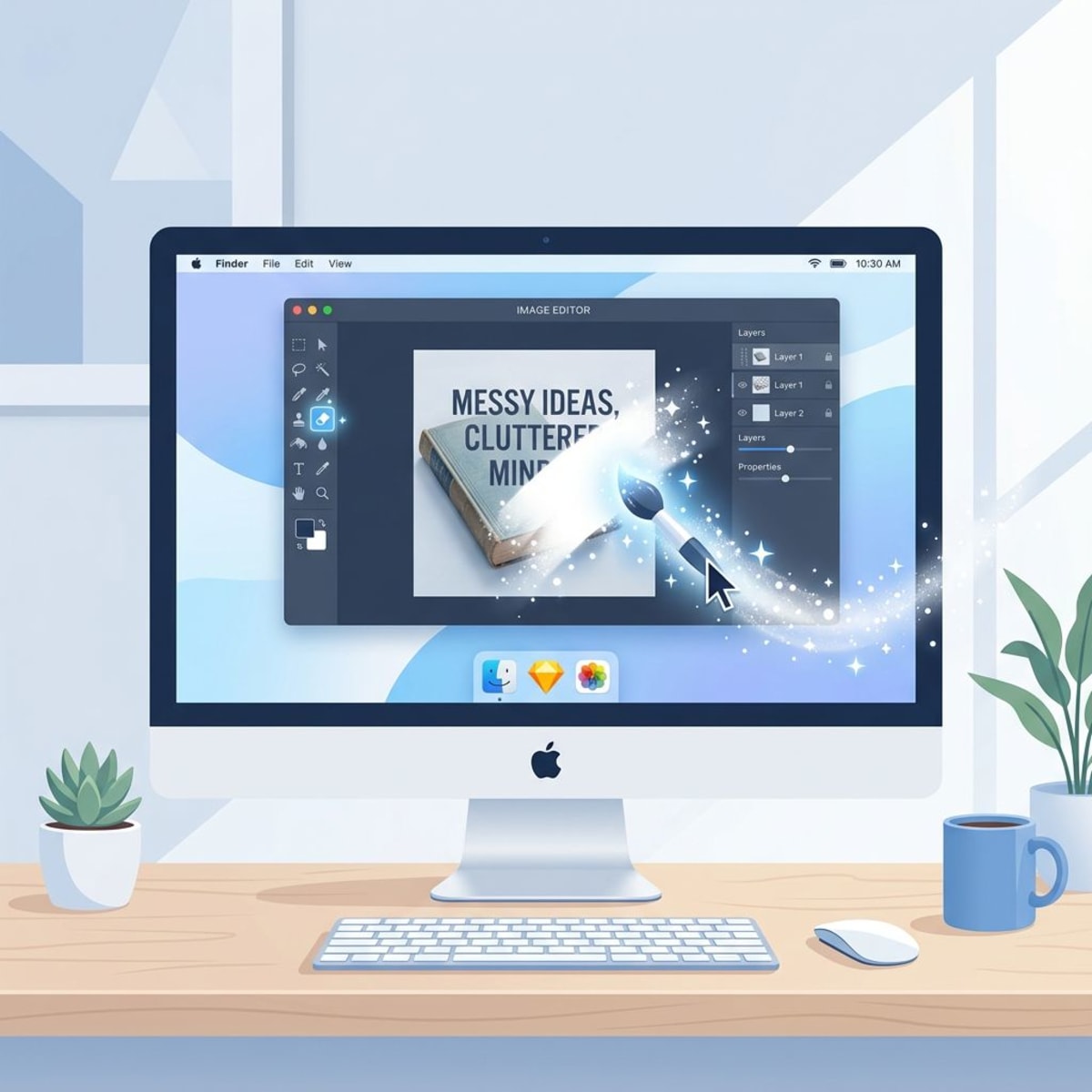 How to remove text from image on a Mac desktop