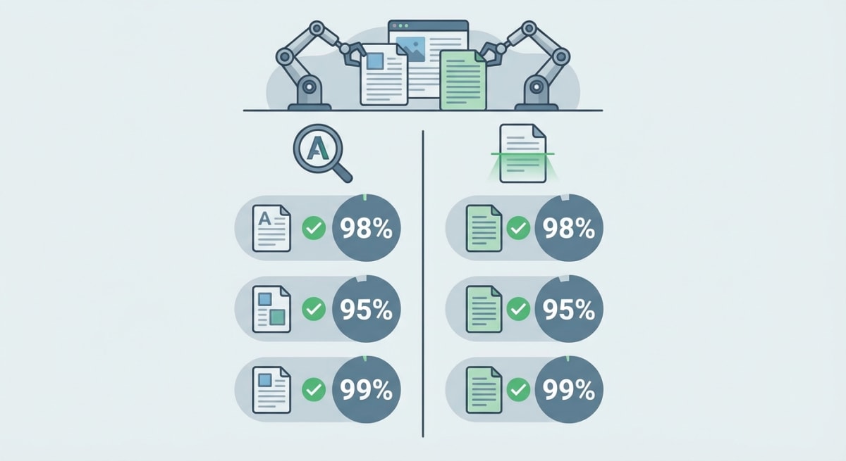 OCR accuracy comparison across different tools