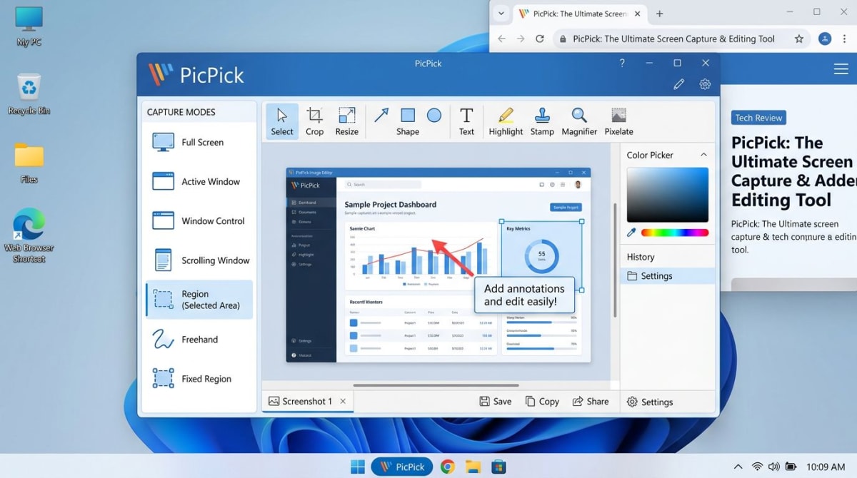 PicPick Review 2026: Geheimtipp für Windows-Screenshots