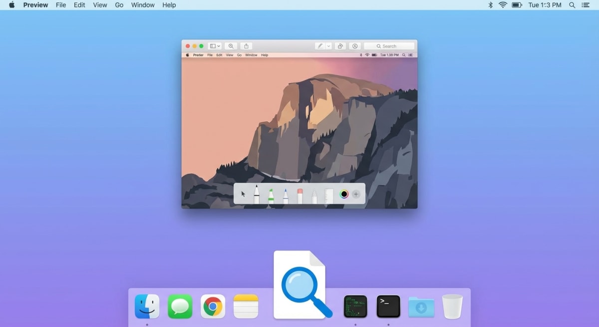 Mac Preview app editing interface on macOS