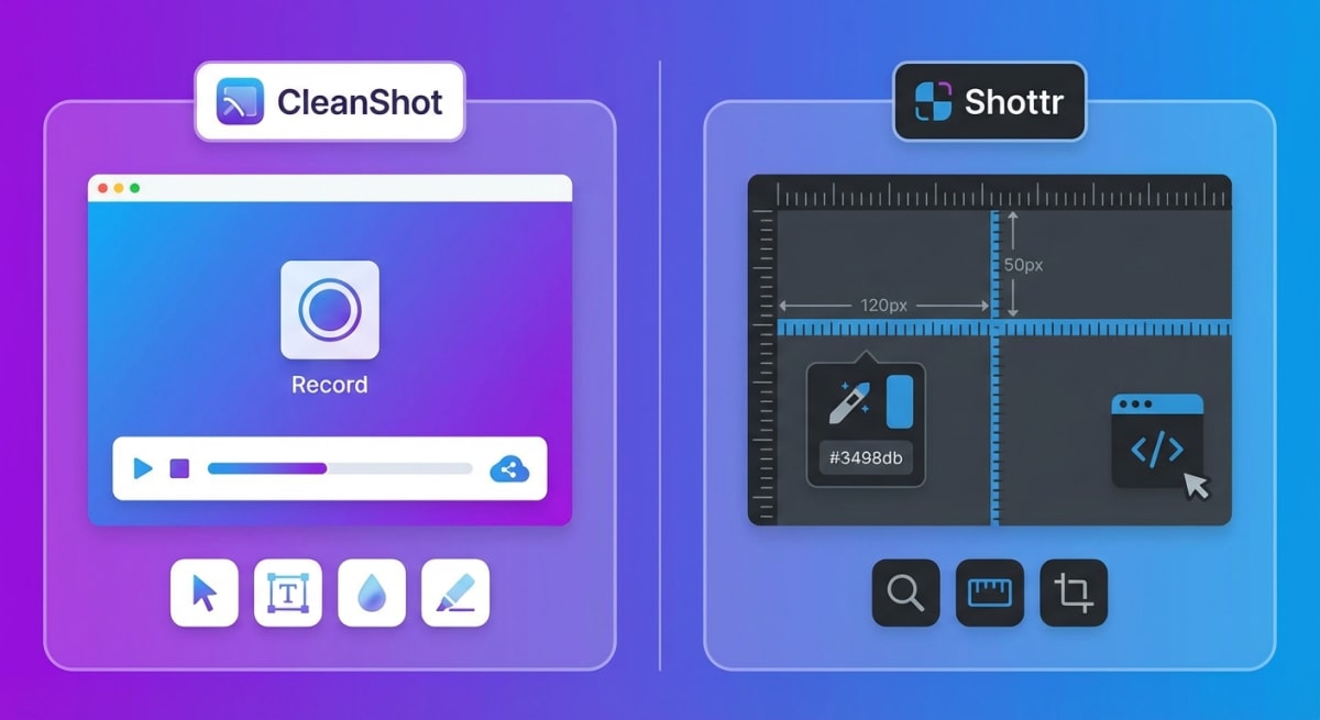 CleanShot X vs Shottr comparison for Mac users