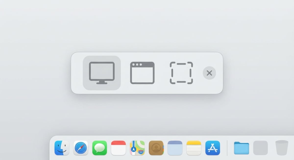 macOS built-in screenshot toolbar