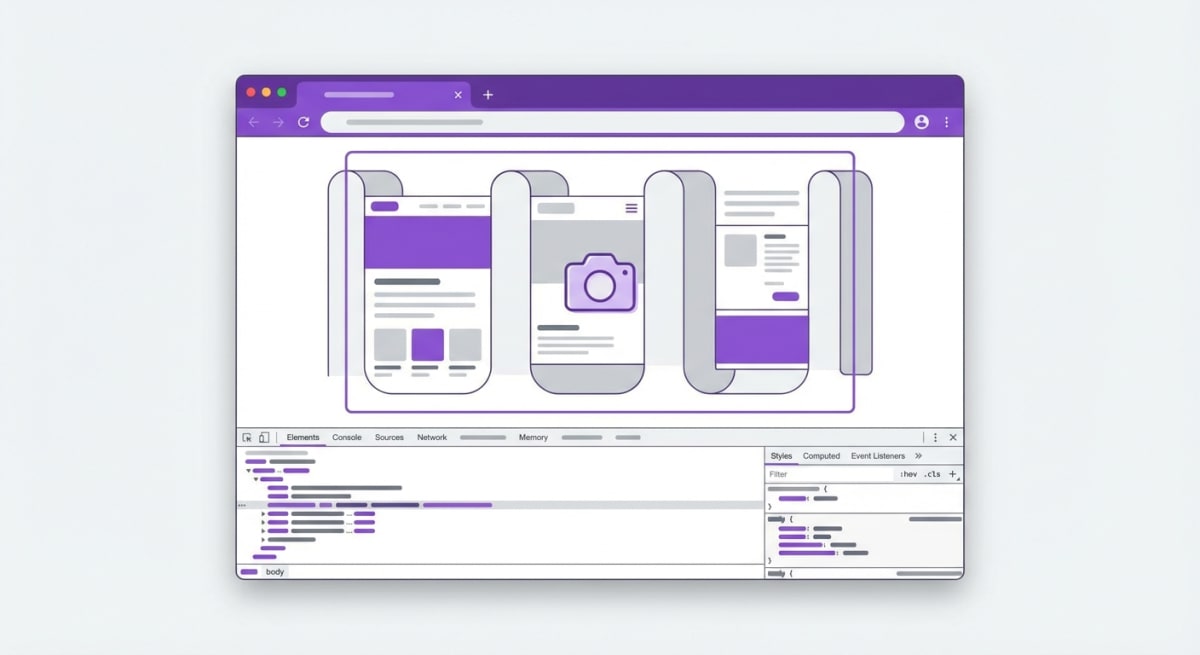Chrome DevTools scrolling screenshot