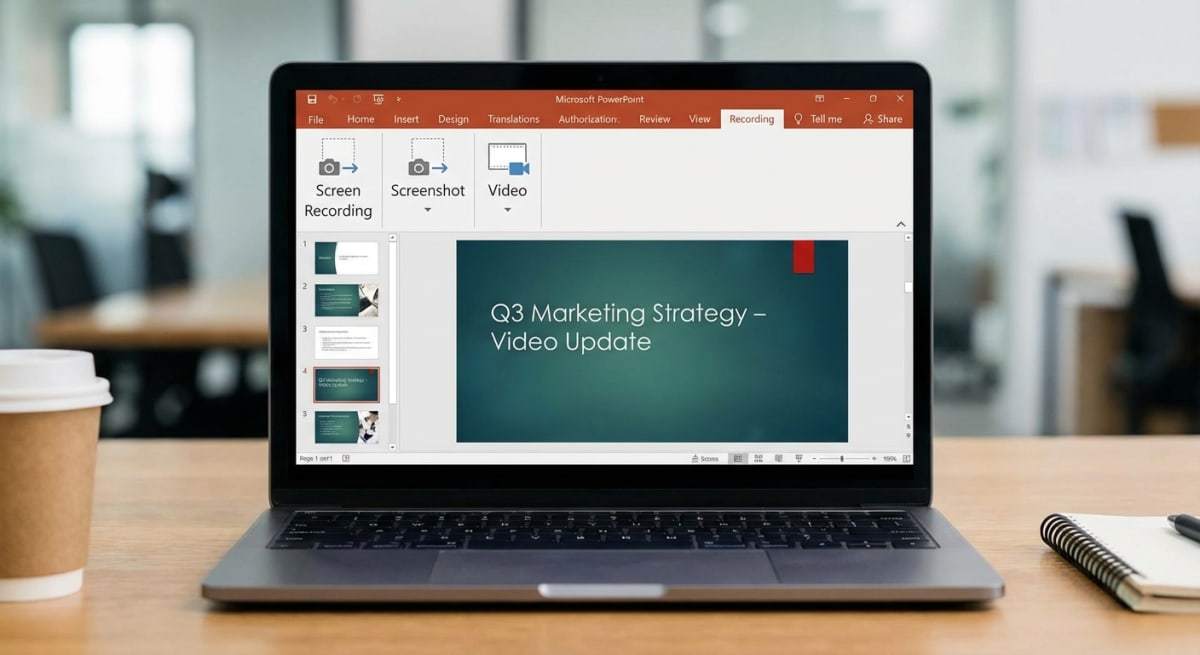 PowerPoint-Bildschirmaufnahme-Funktion