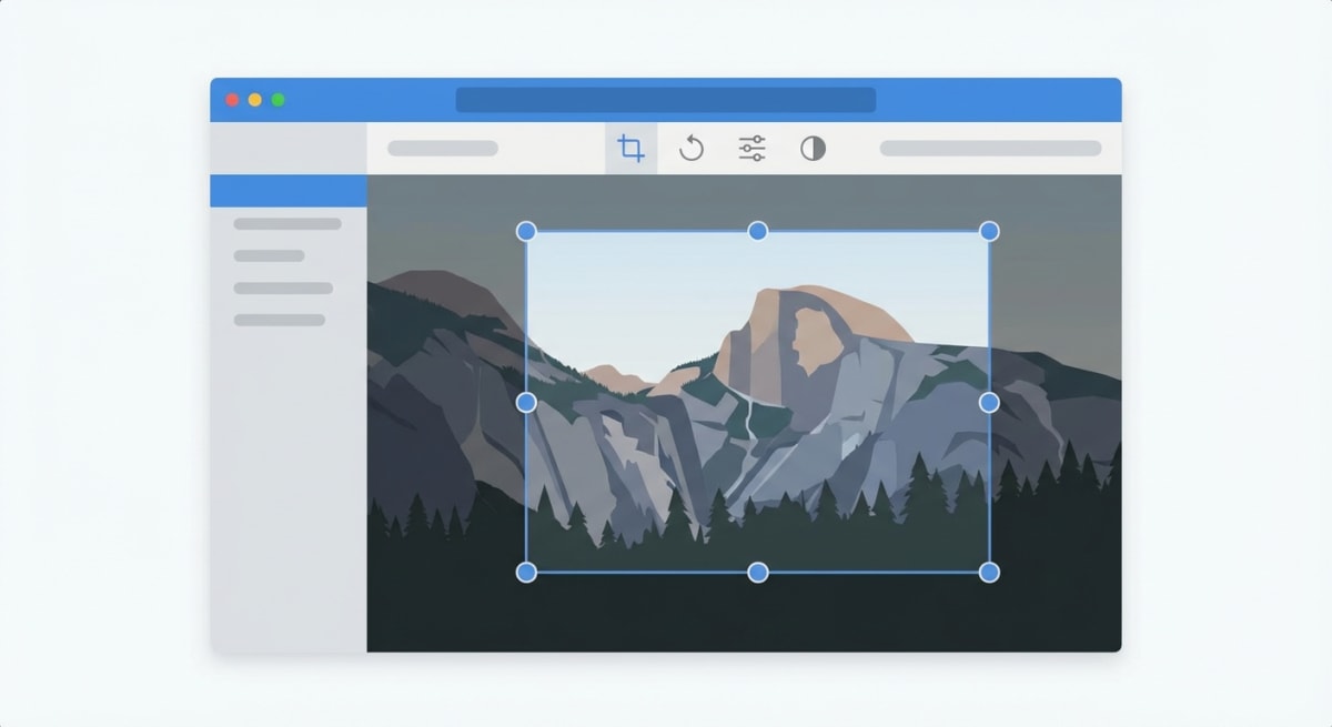Preview app cropping interface