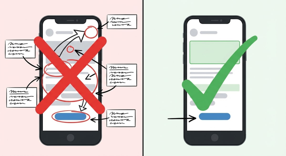 Common mistakes in screenshot instructions