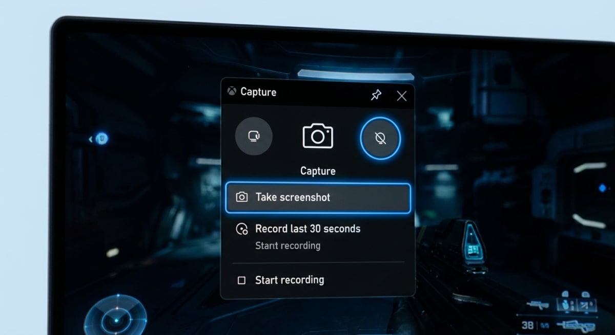 Xbox-Game-Bar-Screenshot-Aufnahme-Widget unter Windows 11