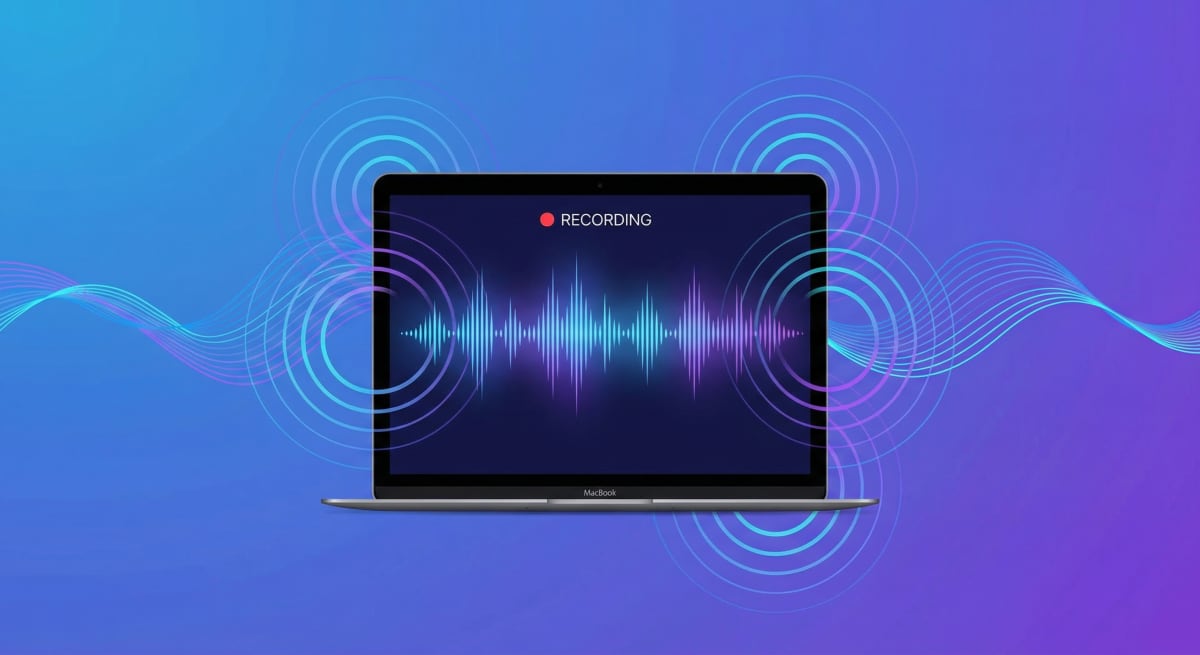 Screen recording with audio visualization on Mac