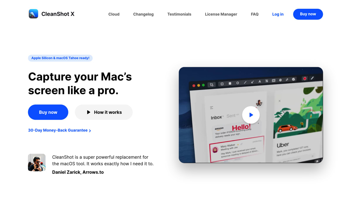 CleanShot X interface