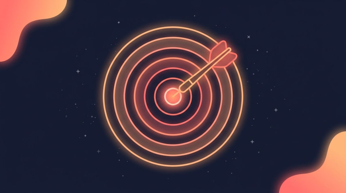 A SMART goal is specific enough to hit, like an arrow in a bullseye