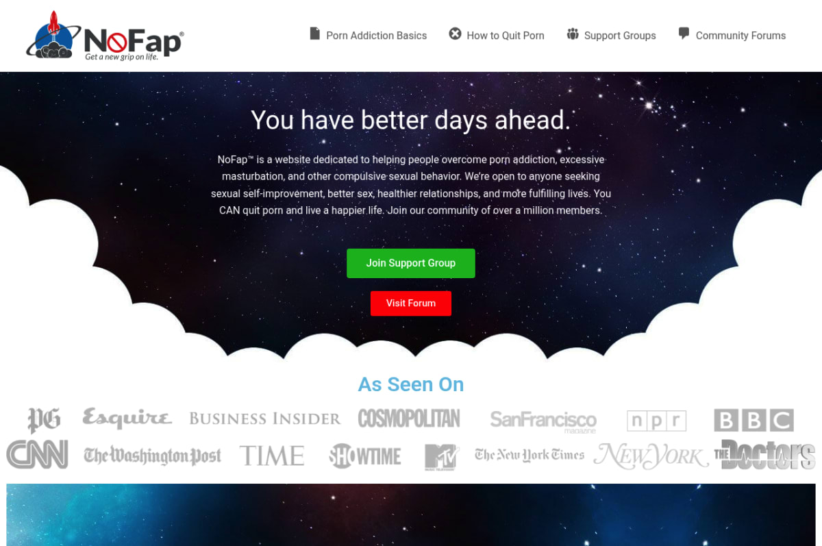 NoFap website screenshot