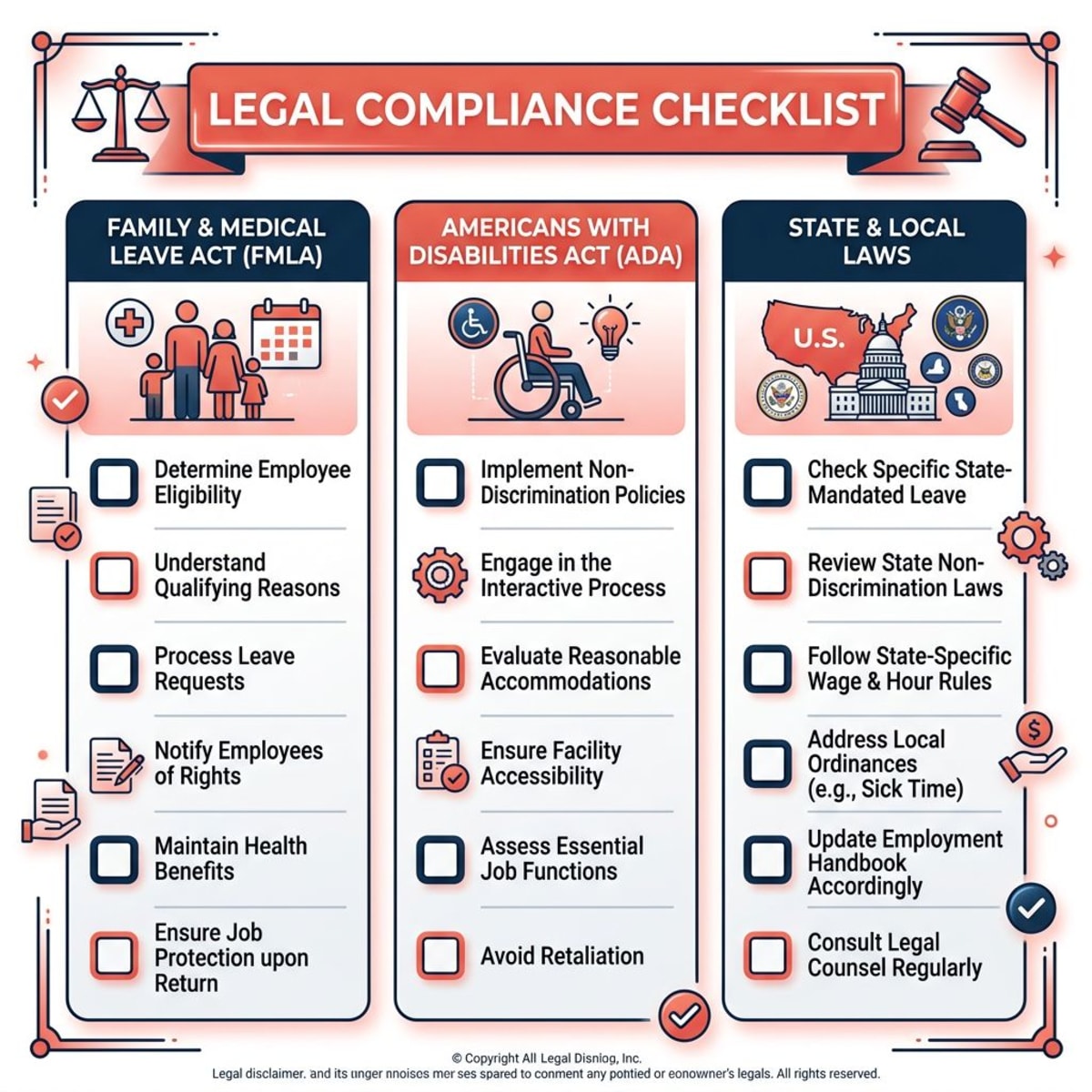 Legal compliance requirements for absence management