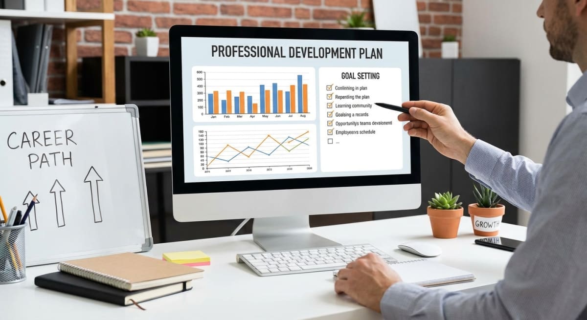 Employee development and goal setting visualization