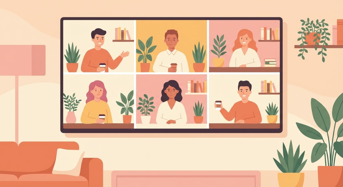 Virtual team meeting