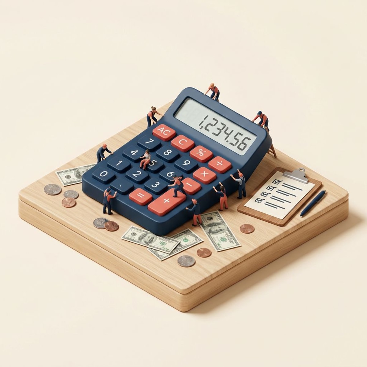 Calculator and financial tools for computing merit increases