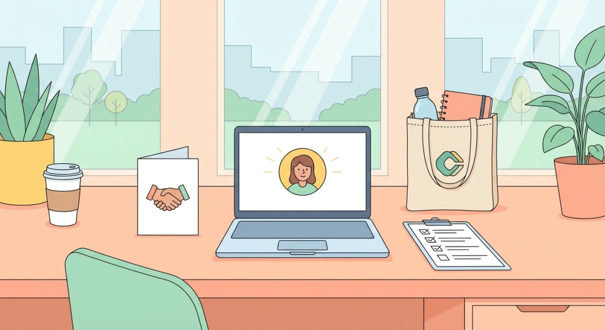 New hire checklist welcome desk setup