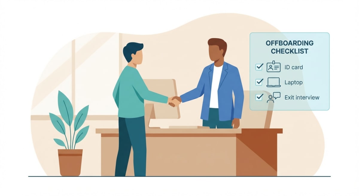 Employee offboarding process illustration
