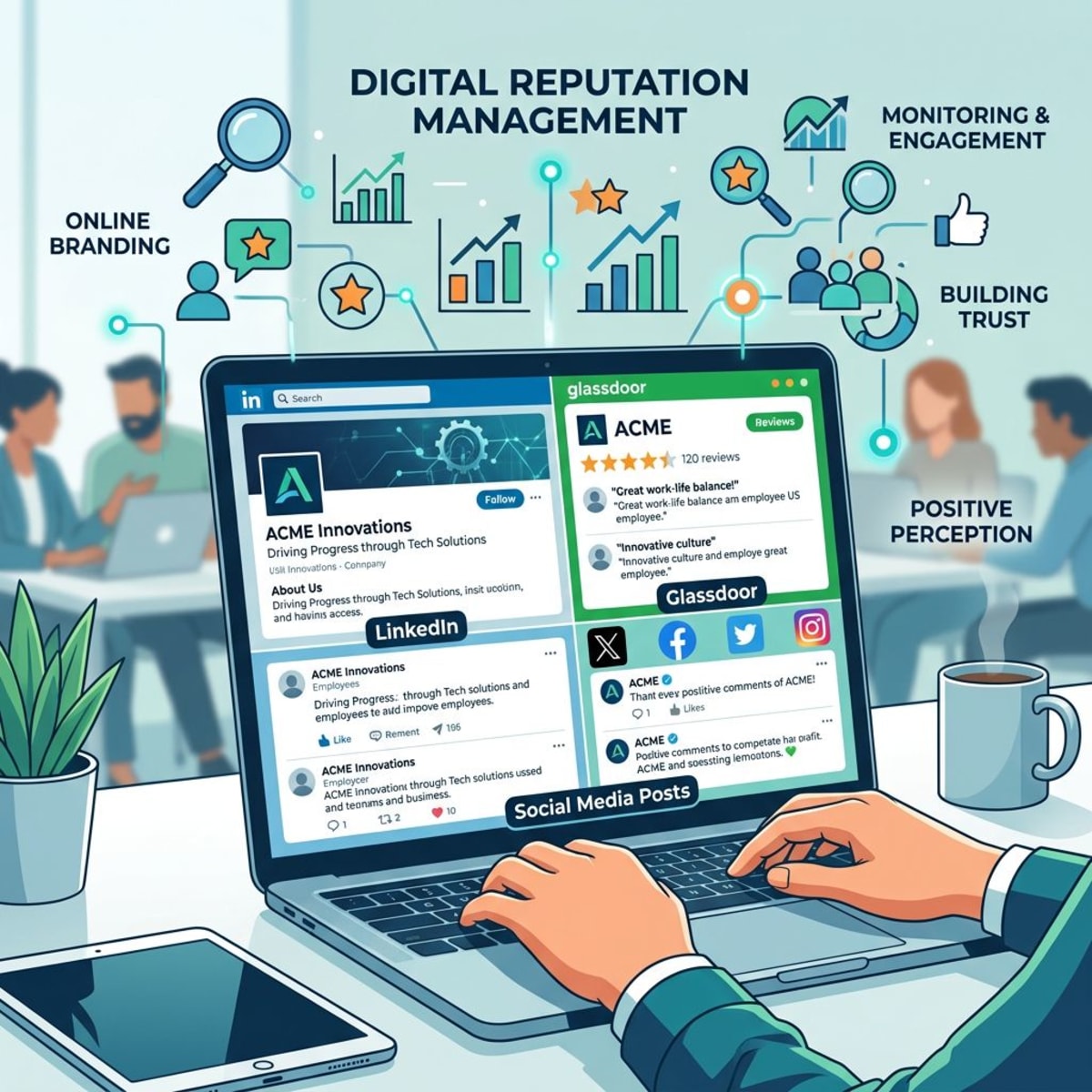 Online reputation audit visualization
