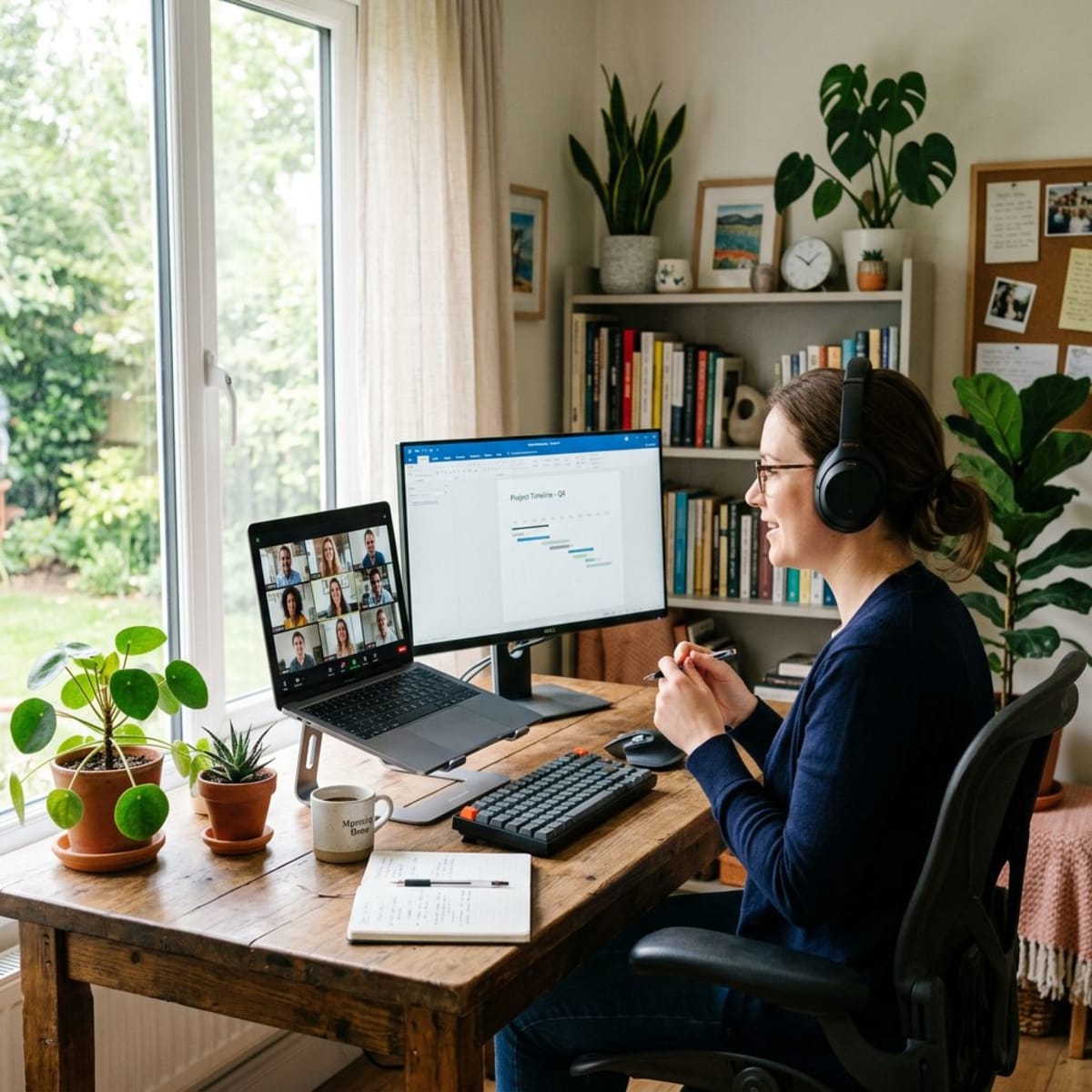 Remote new hire setting up for their 30-60-90 day plan