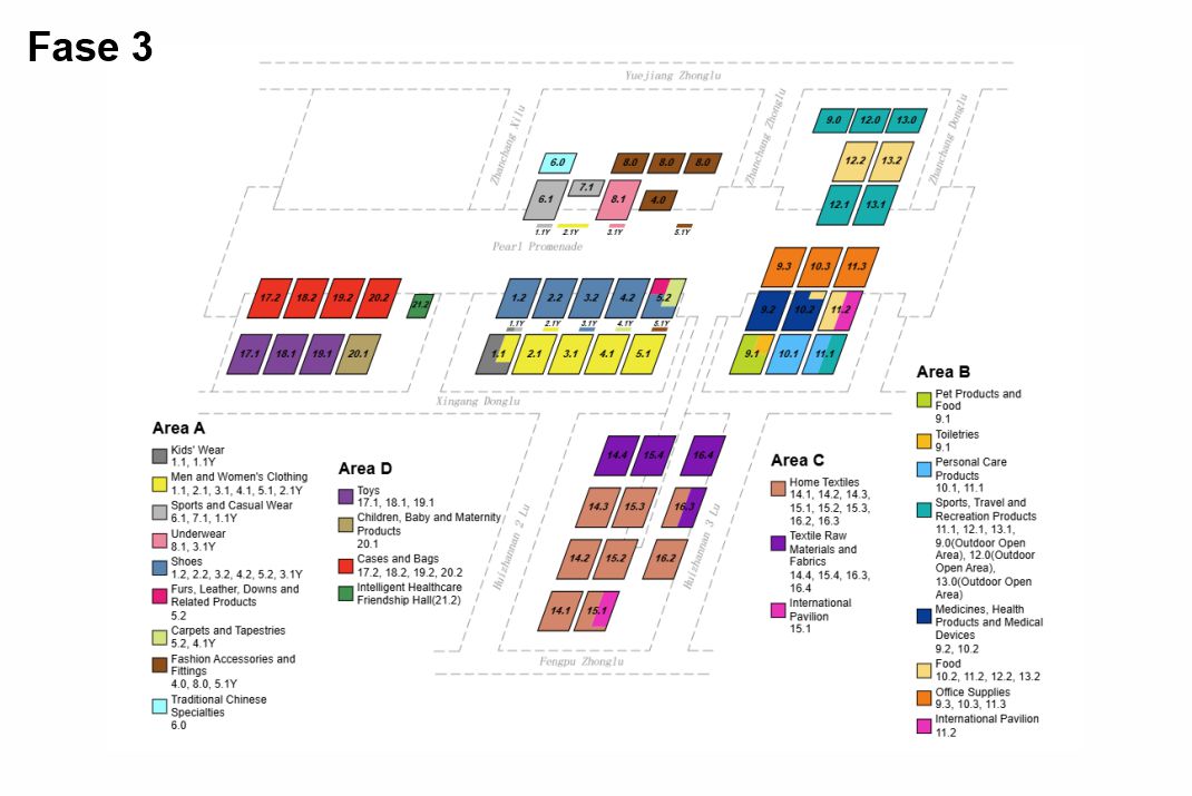 Mapa del predio de la Feria de Cantón — Fase 3