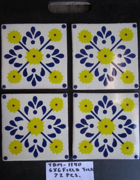 TDM1140-6X6-FT | ICT Antico Mexico Handmade Ceramic Tile