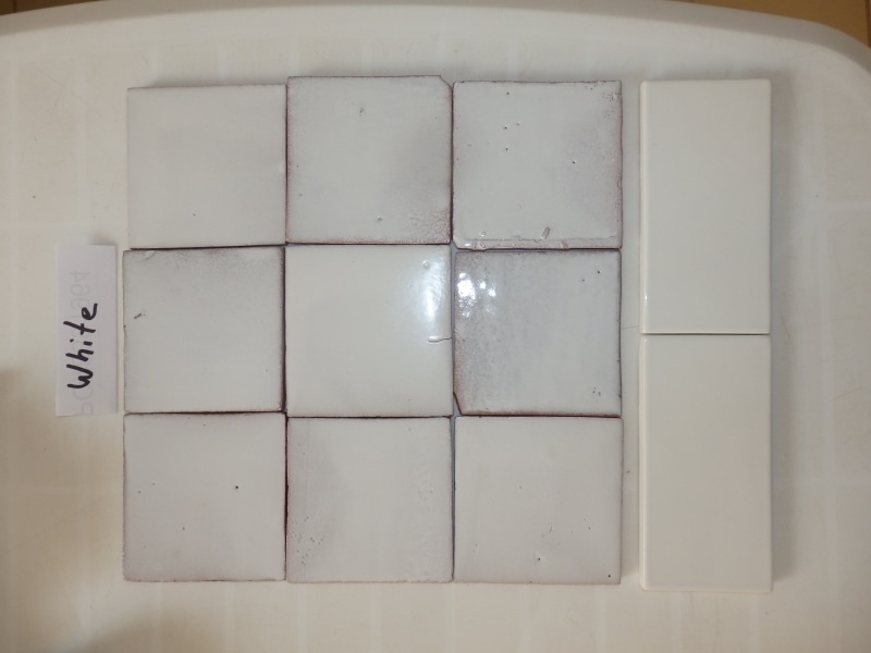 Hand Cut White | Handmade Ceramic Tile Made in Central Mexico
