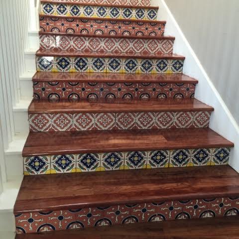 Ceramic Tile Risers Talavera Tile Risers Susan Epic Flooring | ICT Antico Mexico Handmade ...